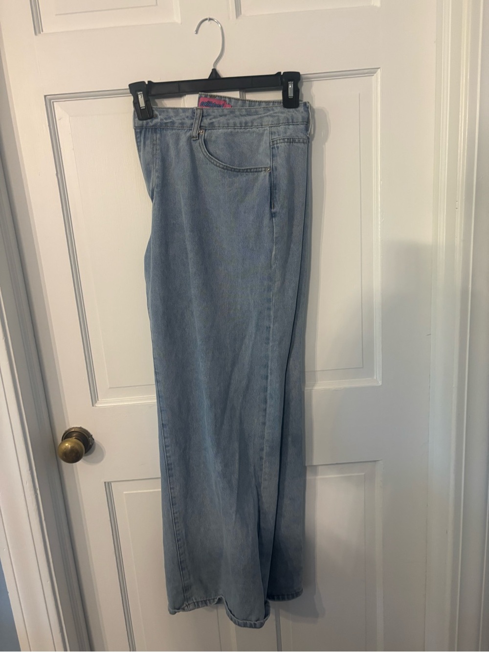 Edikted Light Wash Wide Leg Jeans